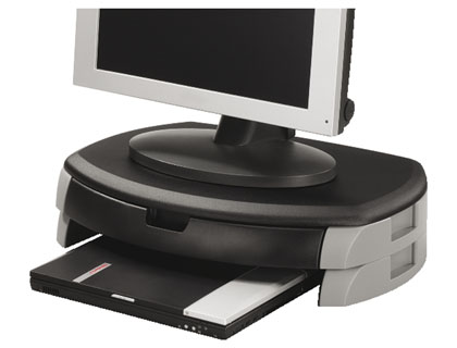 Soporte Q-Connect para monitor con cajón